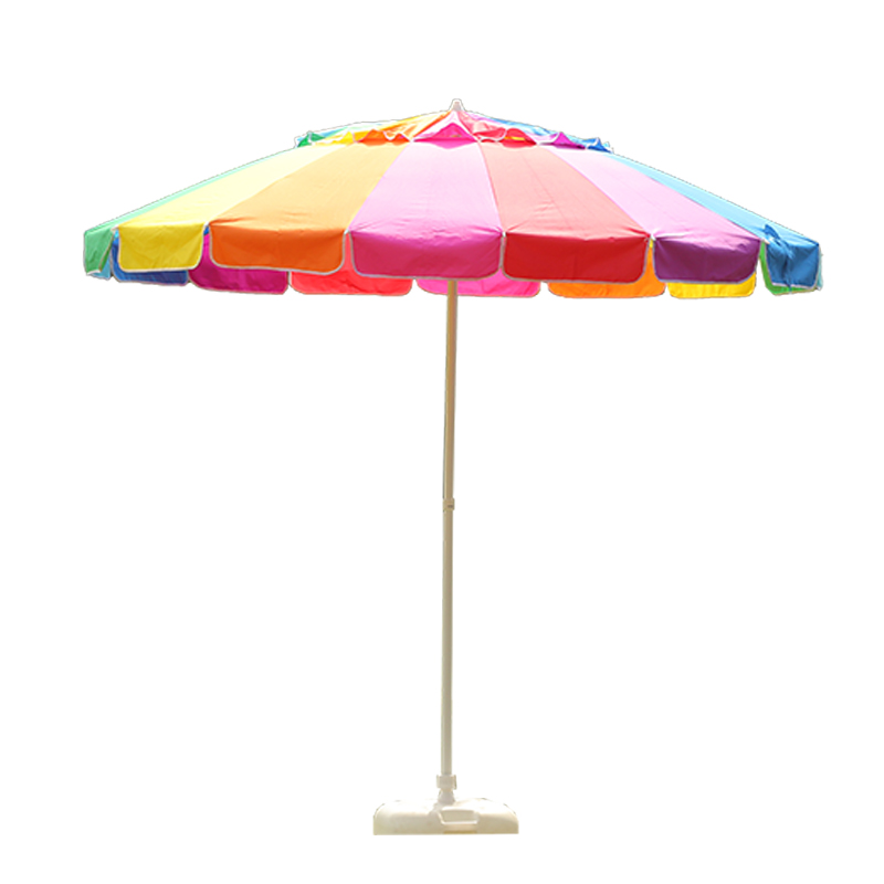 Farverig Rainbow Beach paraply med Tilt Bu1939