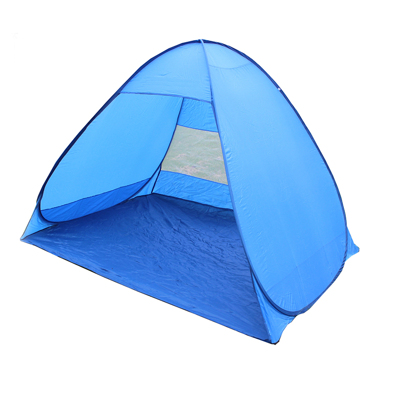 180t nylon UV50+ udendørs camping Væsentlig solcreme og vindtæt dobbelt pop-up strand telt TN1911-4