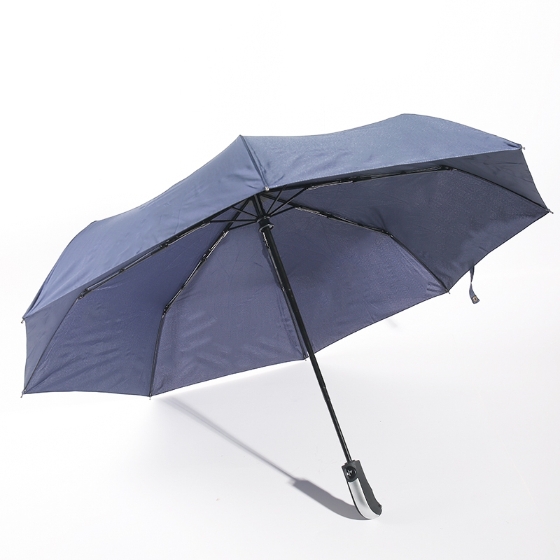 Lightweight and sturdy three-fold automatic opening and closing steel non-slip handle umbrella RU1939
